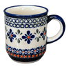 Polish Pottery Zaklady 8 oz. Traditional Mug (Emerald Mosaic) | Y903-DU60 at PolishPotteryOutlet.com