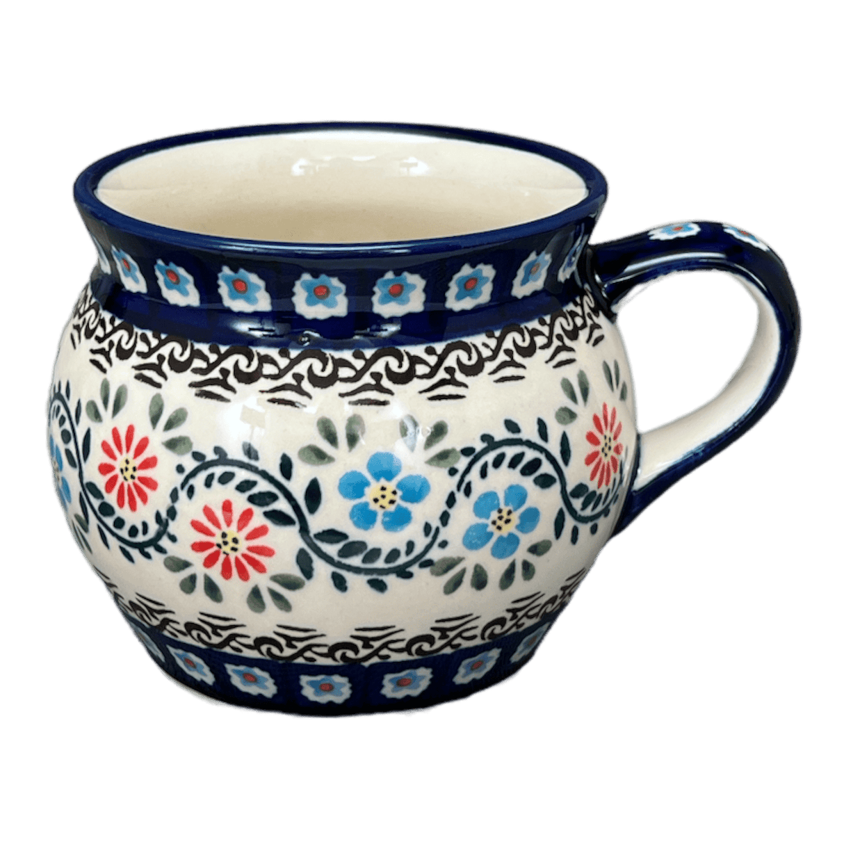 Mug, Belly Mug, 16 oz Large in "Climbing Aster" by Zaklady | Y910-A1145A