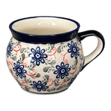 Mug, Belly Mug, 16 oz Large in "Swirling Flowers" by Zaklady | Y910-A1197A