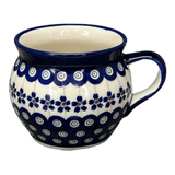 Mug, Belly Mug, 16 oz Large in "Petite Floral Peacock" by Zaklady | Y910-A166A