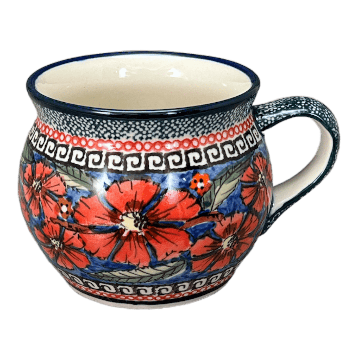 Mug, Belly Mug, 16 oz Large in "Exotic Reds" by Zaklady | Y910-ART150