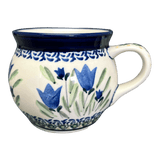 Mug, Belly Mug, 16 oz Large in "Blue Tulips" by Zaklady | Y910-ART160