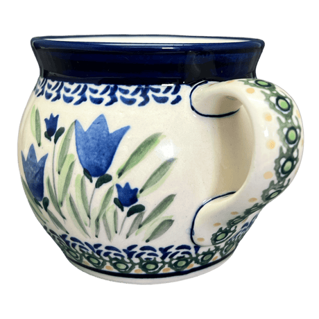 Mug, Belly Mug, 16 oz Large in "Blue Tulips" by Zaklady | Y910-ART160