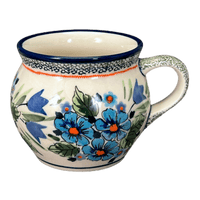 A picture of a Polish Pottery Zaklady 16 oz. Large Belly Mug (Julie's Garden) | Y910-ART165 as shown at PolishPotteryOutlet.com/products/zaklady-16-oz-belly-mug-julies-garden-y910-art165