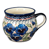 Mug, Belly Mug, 16 oz Large in "Pansies in Bloom" by Zaklady | Y910-ART277