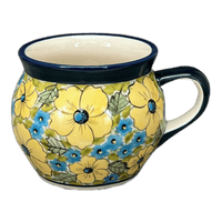 A picture of a Polish Pottery Zaklady 16 oz. Large Belly Mug (Sunny Meadow) | Y910-ART332 as shown at PolishPotteryOutlet.com/products/16-oz-large-belly-mug-sunny-meadow-y910-art332