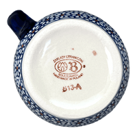 A picture of a Polish Pottery Zaklady 16 oz. Large Belly Mug (Ditsy Daisies) | Y910-D120 as shown at PolishPotteryOutlet.com/products/zaklady-16-oz-belly-mug-ditsy-daisies-y910-d120