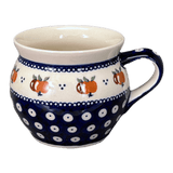 Mug, Belly Mug, 16 oz Large in "Persimmon Dot" by Zaklady | Y910-D479