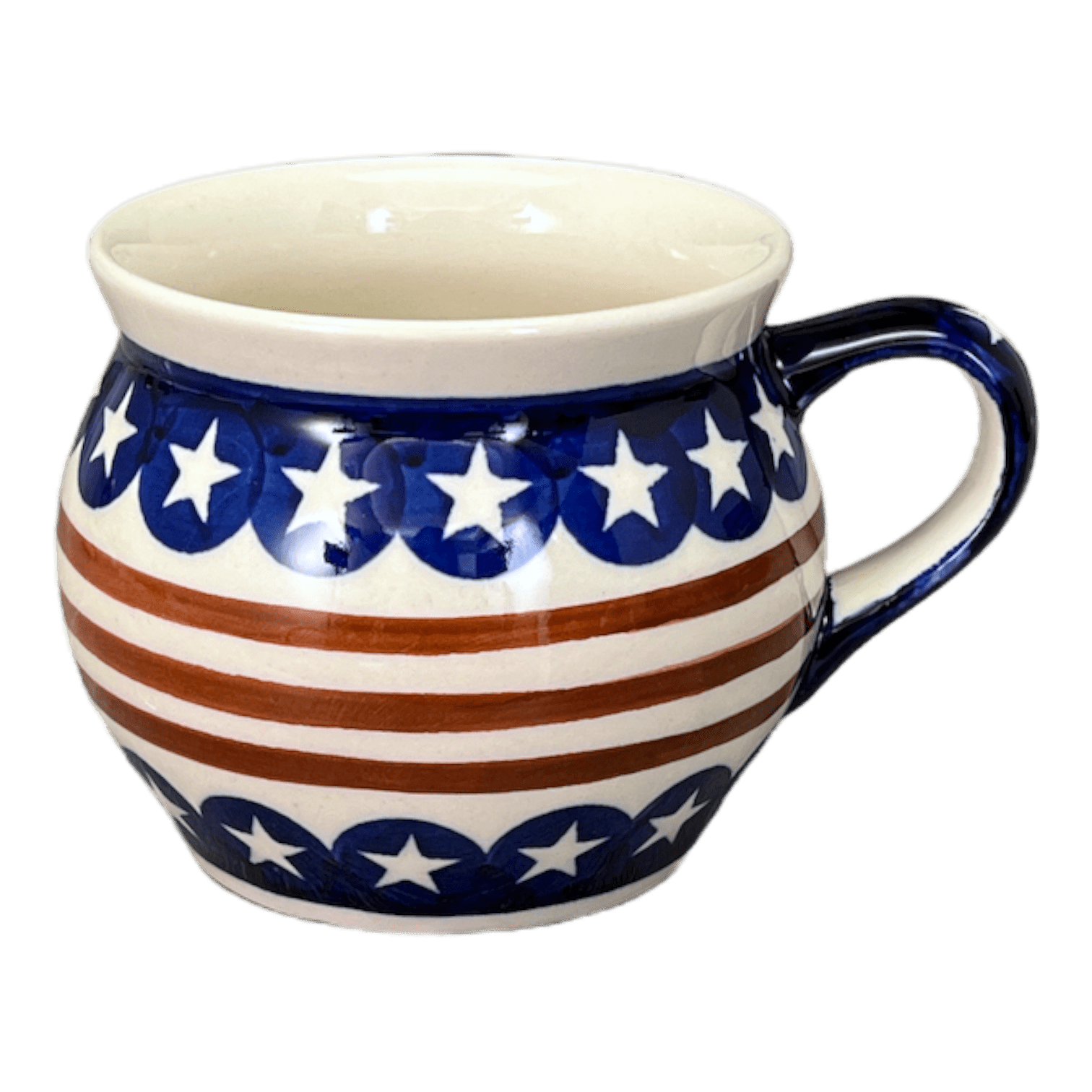 Polish Pottery - John's Mug - Blue Bells - The Polish Pottery Outlet