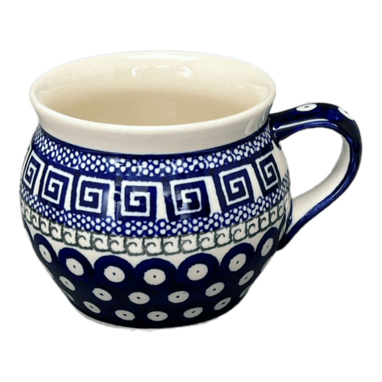 Mug, Belly Mug, 16 oz Large in "Grecian Dot" by Zaklady | Y910-D923