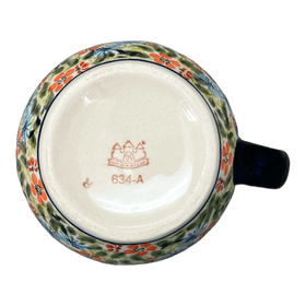 Polish Pottery 16 oz. Large Belly Mug (Floral Swallows) | Y910-DU182 Additional Image at PolishPotteryOutlet.com