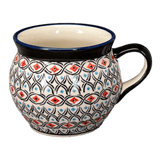 Mug, Belly Mug, 16 oz Large in "Beaded Turquoise" by Zaklady | Y910-DU203