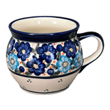 Mug, Belly Mug, 16 oz Large in "Garden Party Blues" by Zaklady | Y910-DU50