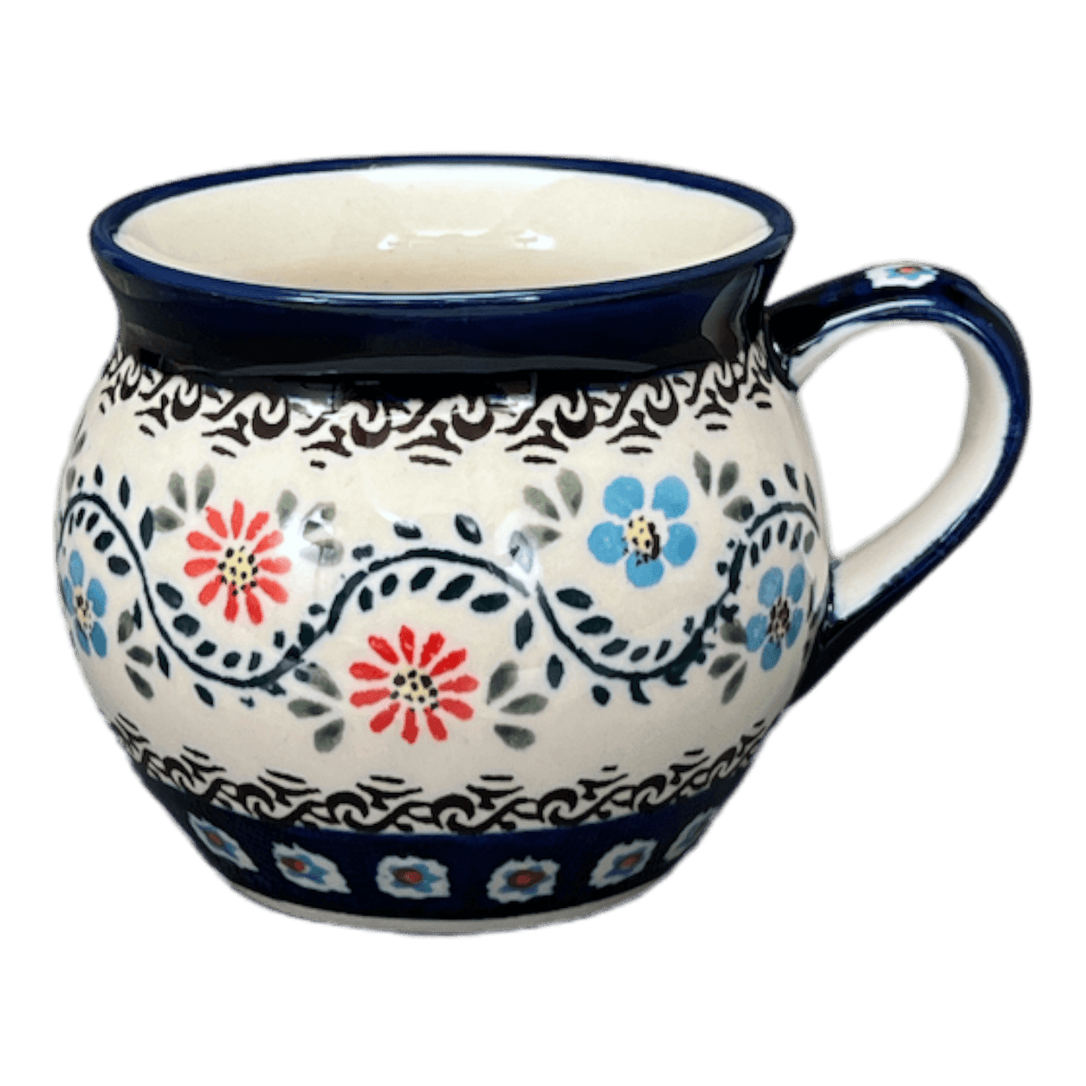 Mug, Belly Mug, 10 oz Medium in "Climbing Aster" by Zaklady | Y911-A1145A