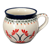 Polish Pottery Zaklady 10 oz. Belly Mug (Scarlet Stitch) | Y911-A1158A at PolishPotteryOutlet.com