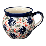 Mug, Belly Mug, 10 oz Medium in "Swirling Flowers" by Zaklady | Y911-A1197A