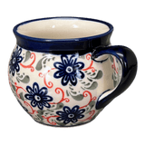 Mug, Belly Mug, 10 oz Medium in "Swirling Flowers" by Zaklady | Y911-A1197A