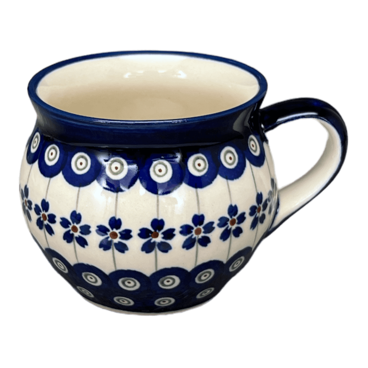 Mug, Belly, 10 oz in "Petite Floral Peacock" by Zaklady | Y911-A166A