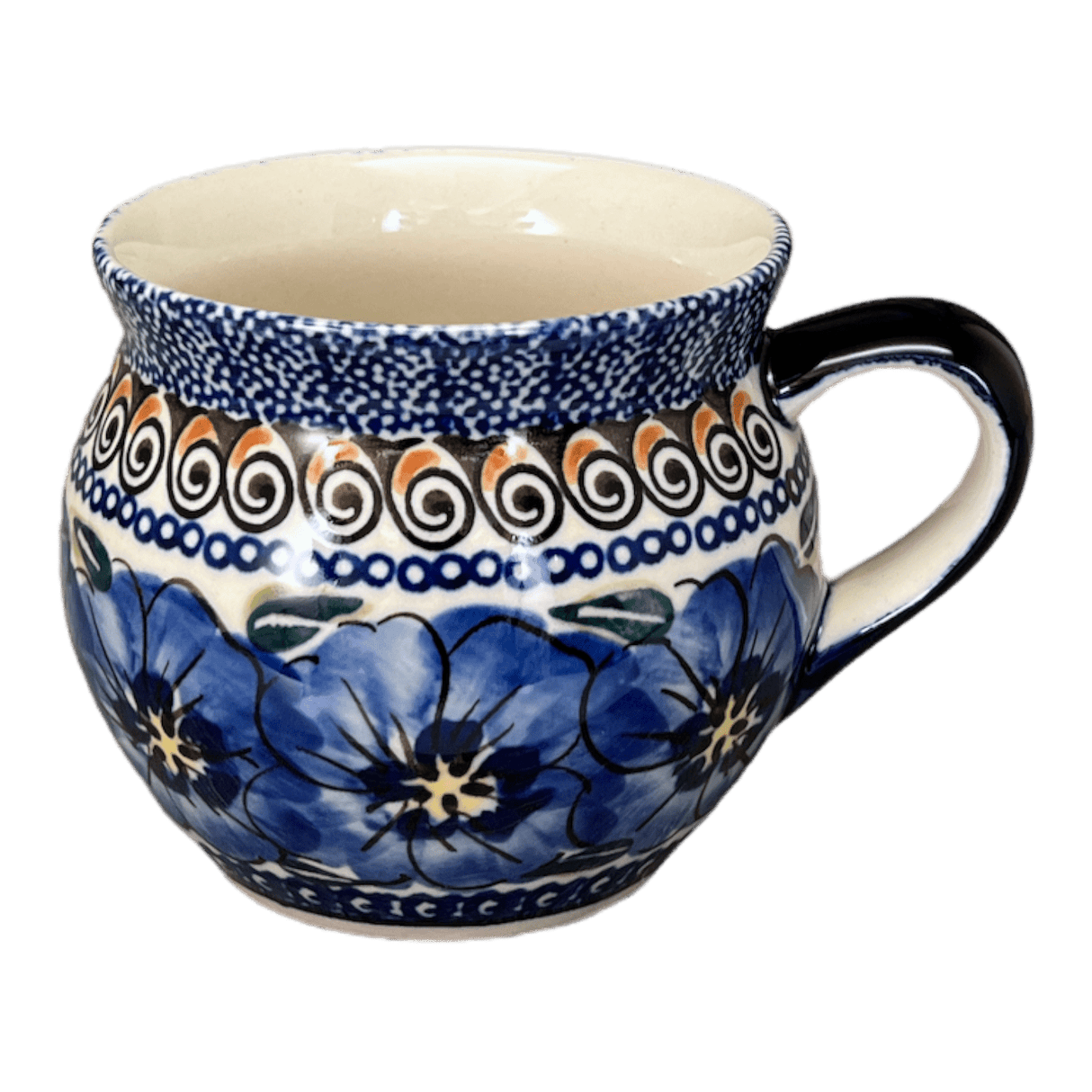 Mug, Belly Mug, 10 oz Medium in "Bloomin' Sky" by Zaklady | Y911-ART148