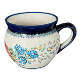 Mug, Belly, 10 oz in "Floral Crescent" by Zaklady | Y911-ART237