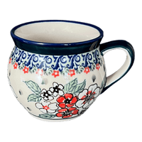 A picture of a Polish Pottery Zaklady 10 oz. Belly Mug (Cosmic Cosmos) | Y911-ART326 as shown at PolishPotteryOutlet.com/products/zaklady-10-oz-belly-mug-cosmic-cosmos-y911-art326