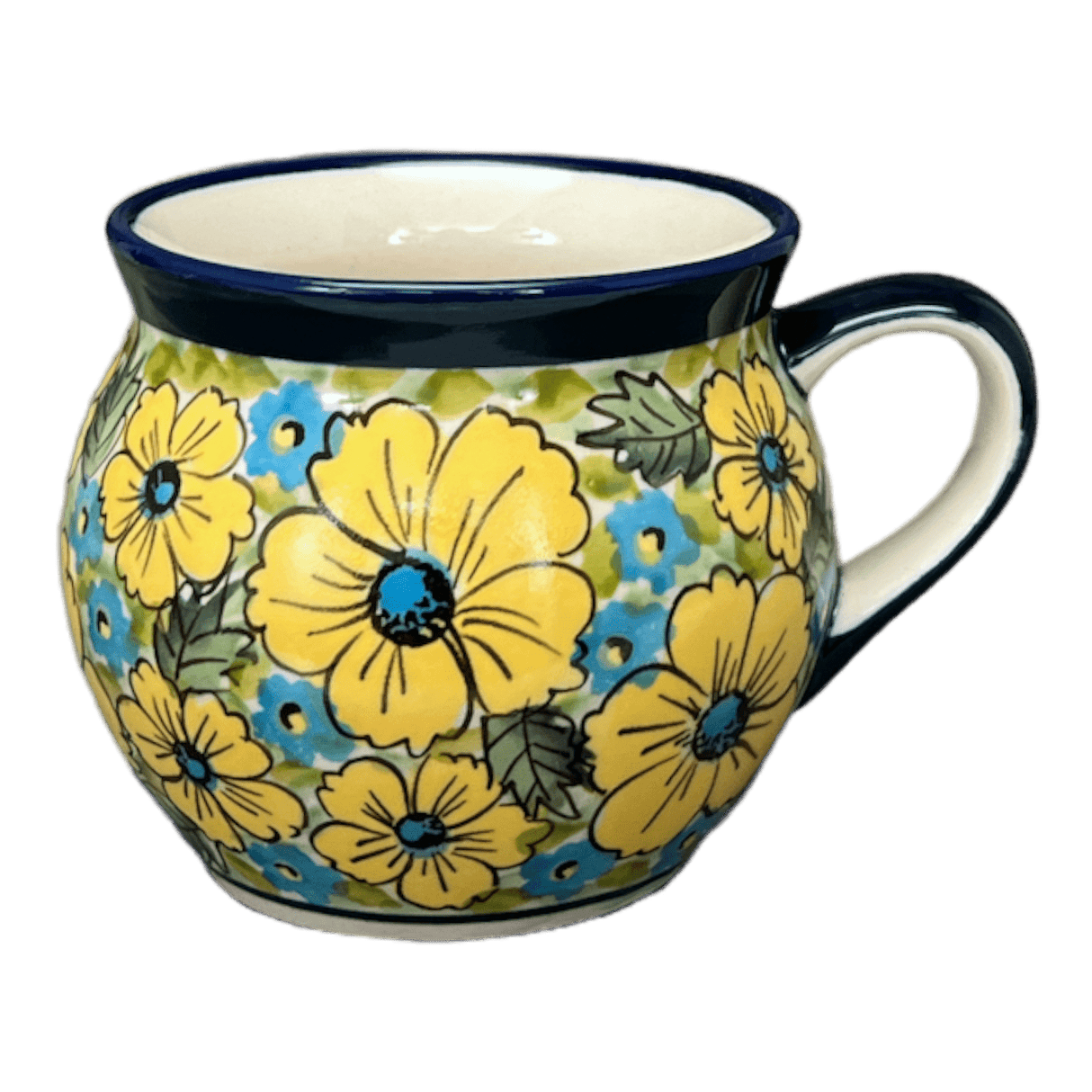 Mug, Belly Mug, 10 oz Medium in "Sunny Meadow" by Zaklady | Y911-ART332