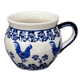 Mug, Belly, 10 oz in "Rooster Blues" by Zaklady | Y911-D1149