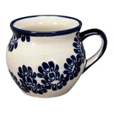 Mug, Belly, 10 oz in "Blue Floral Vines" by Zaklady | Y911-D1210A