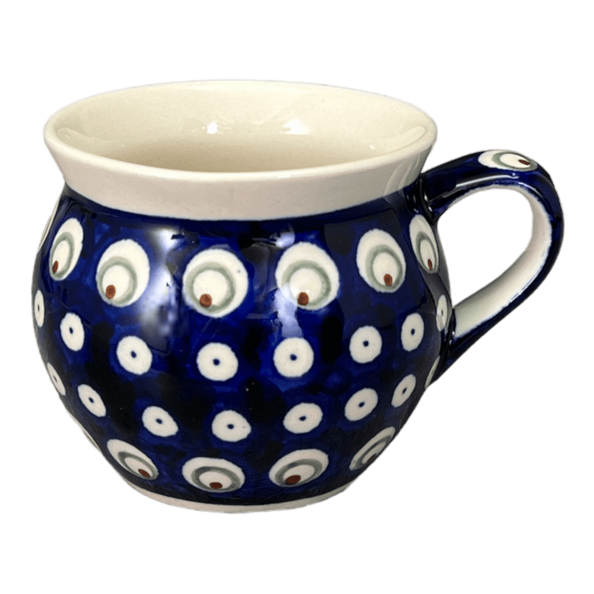 Mug, Belly Mug, 10 oz Medium in "Peacock Burst" by Zaklady | Y911-D487