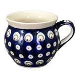 Mug, Belly, 10 oz in "Peacock Burst" by Zaklady | Y911-D487