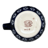 A picture of a Polish Pottery Zaklady 10 oz. Belly Mug (Floral Pine) | Y911-D914 as shown at PolishPotteryOutlet.com/products/zaklady-10-oz-belly-mug-floral-pine-y911-d914