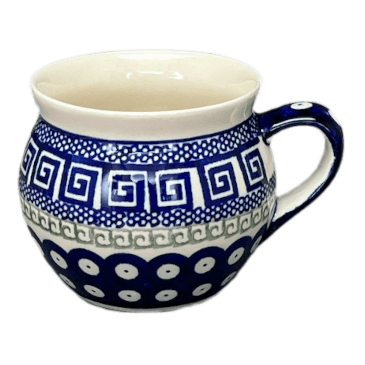 Mug, Belly Mug, 10 oz Medium in "Grecian Dot" by Zaklady | Y911-D923