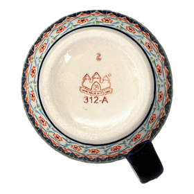 Polish Pottery Zaklady 10 oz. Belly Mug (Lilac Garden) | Y911-DU155 Additional Image at PolishPotteryOutlet.com