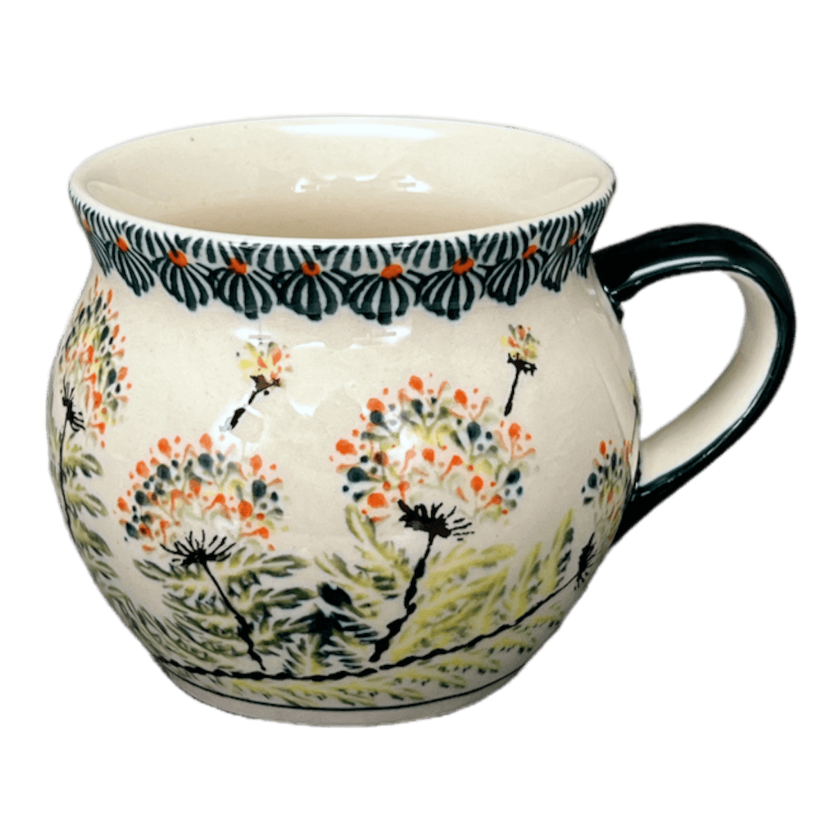 Mug, Belly Mug, 10 oz Medium in "Dandelions" by Zaklady | Y911-DU201