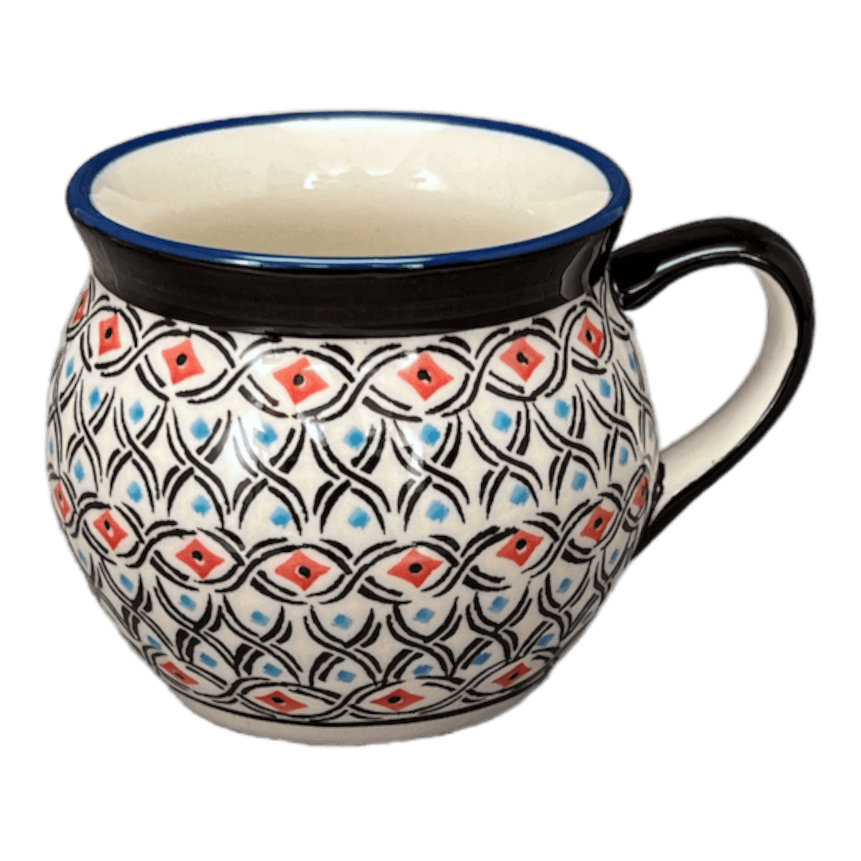 Mug, Belly Mug, 10 oz Medium in "Beaded Turquoise" by Zaklady | Y911-DU203