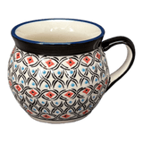 Mug, Belly, 10 oz in "Beaded Turquoise" by Zaklady | Y911-DU203