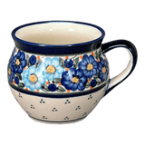 Mug, Belly, 10 oz in "Garden Party Blues" by Zaklady | Y911-DU50