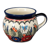 Mug, Belly Mug, 16 oz Large in "Butterfly Bouquet" by Zaklady | Y910-ART149