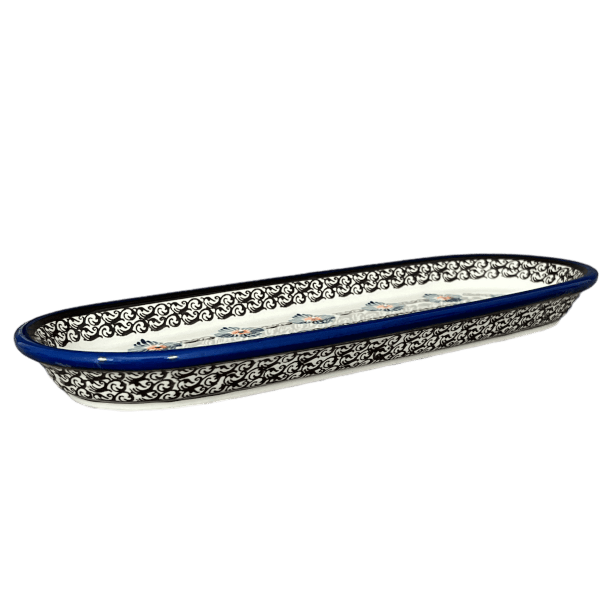 Serving Dish, Oval, 11" x 4.5" in "Mesa Verde Midnight" by Zaklady | Y928A-A1159A