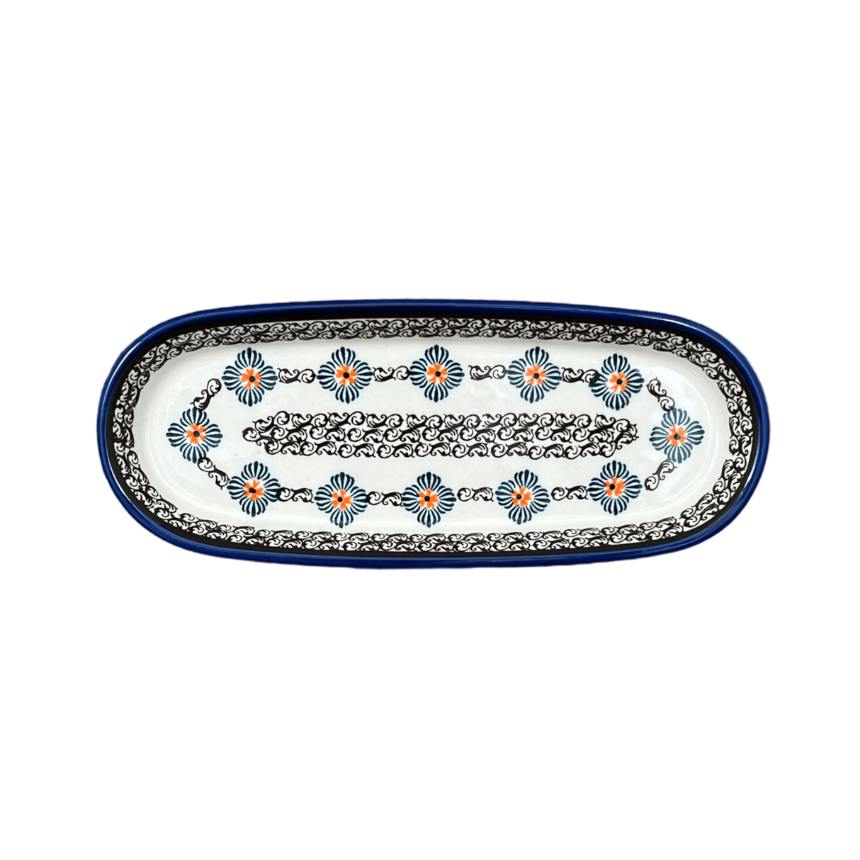 Serving Dish, Oval, 11" x 4.5" in "Mesa Verde Midnight" by Zaklady | Y928A-A1159A