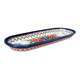 Serving Dish, Oval, 11" x 4.5" in "Butterfly Bouquet" by Zaklady | Y928A-ART149