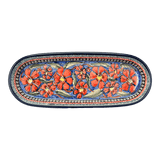 Serving Dish, Oval, 11" x 4.5" in "Exotic Reds" by Zaklady | Y928A-ART150