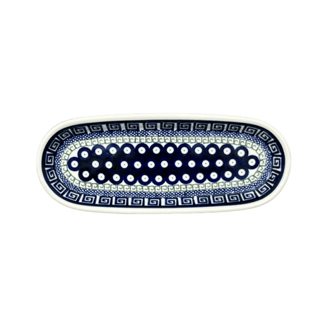 Serving Dish, Oval, 11" x 4.5" in "Grecian Dot" by Zaklady | Y928A-D923