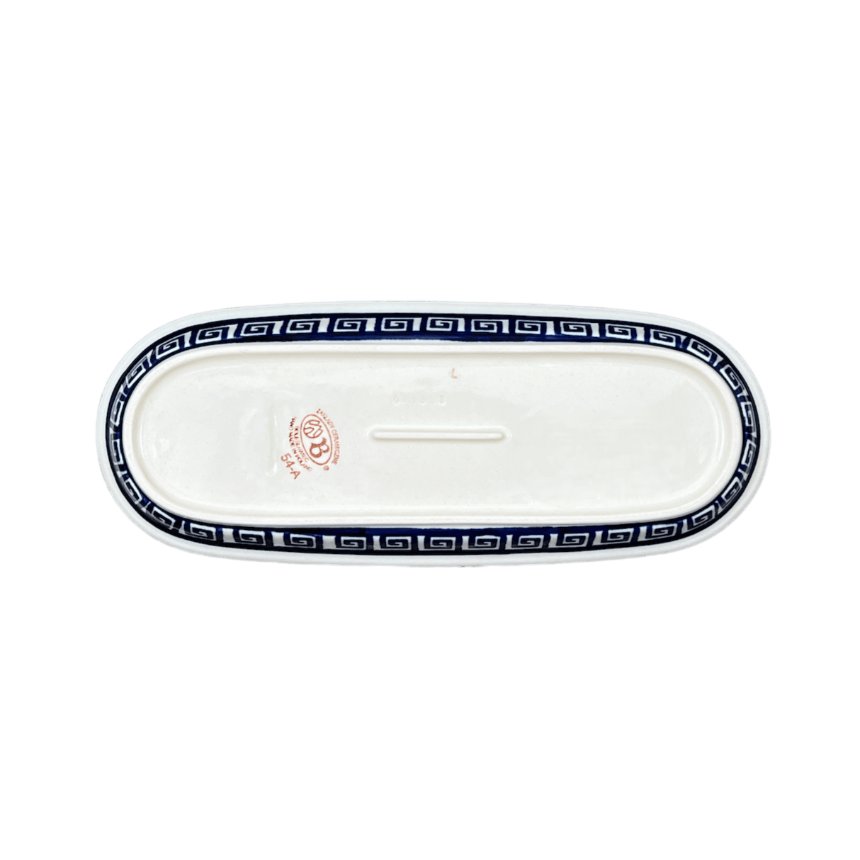 Serving Dish, Oval, 11" x 4.5" in "Grecian Dot" by Zaklady | Y928A-D923