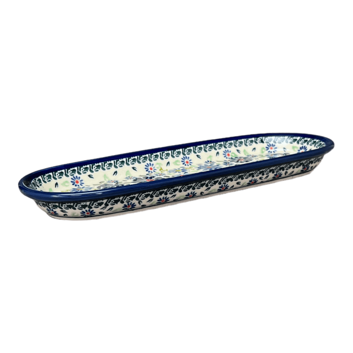 Serving Dish, Oval, 11" x 4.5" in "Floral Explosion" by Zaklady | Y928A-DU126