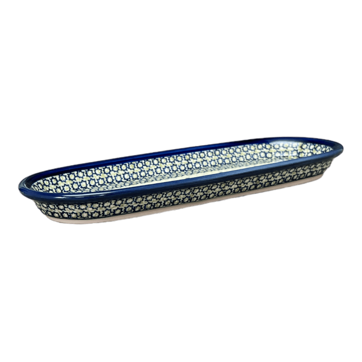 Serving Dish, Oval, 11" x 4.5" in "Emerald Mosaic" by Zaklady | Y928A-DU60