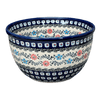 Polish Pottery 8" Extra-Deep Bowl (Climbing Aster) | Y985A-A1145A at PolishPotteryOutlet.com
