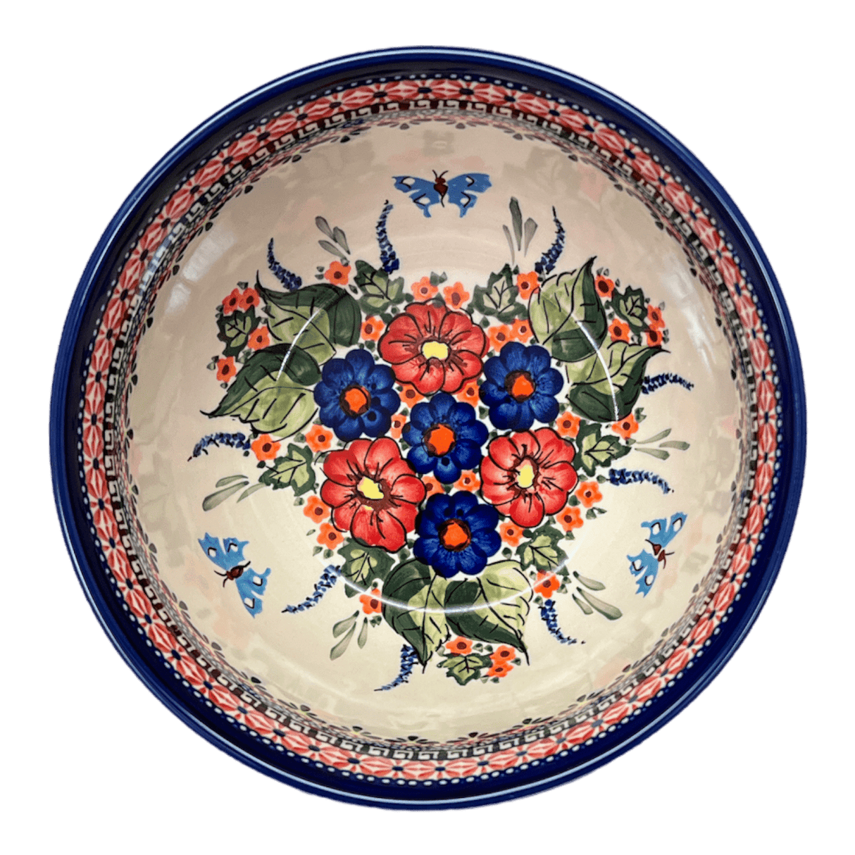 Bowl, Round, Extra-Deep, 8" in "Butterfly Bouquet" by Zaklady | Y985A-ART149