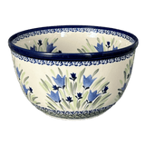 Bowl, Round, Extra-Deep, 8" in "Blue Tulips" by Zaklady | Y985A-ART160