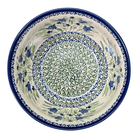 Bowl, Round, Extra-Deep, 8" in "Blue Tulips" by Zaklady | Y985A-ART160